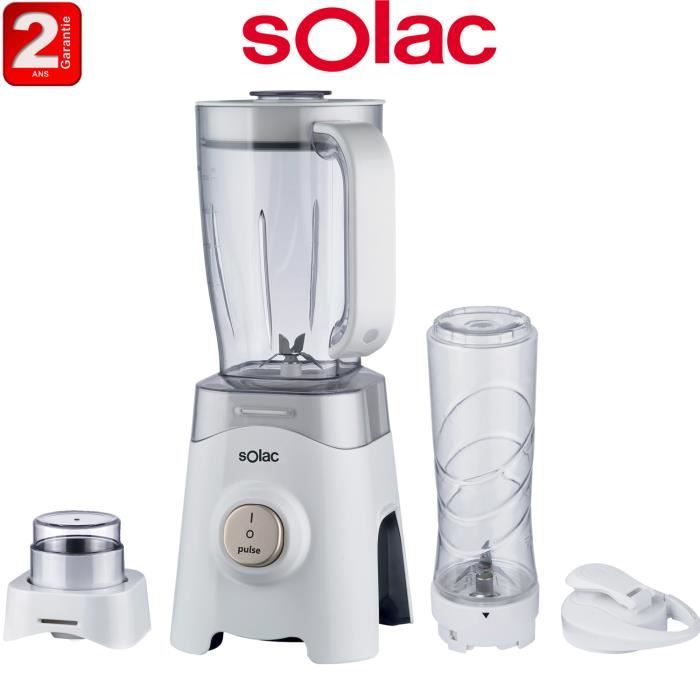 Blender GREEN MIXER 450W, 1 vitesse,Bol 1,25L +moulin à épice +Bol 0.5L de sport