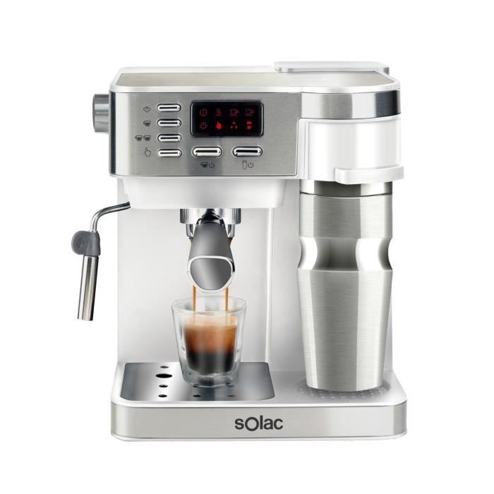 Solac CE4497 Multi Stillo - Machine à café multifonction 3 en 1 850W, 20 bars