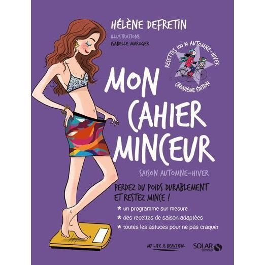 Livre - MON CAHIER ; minceur ; saison automne-hiver