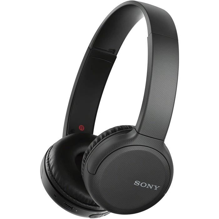 Casque sans fil - SONY - WH-CH510 - Noir - 35h d'écoute - Recharge rapide USB-C