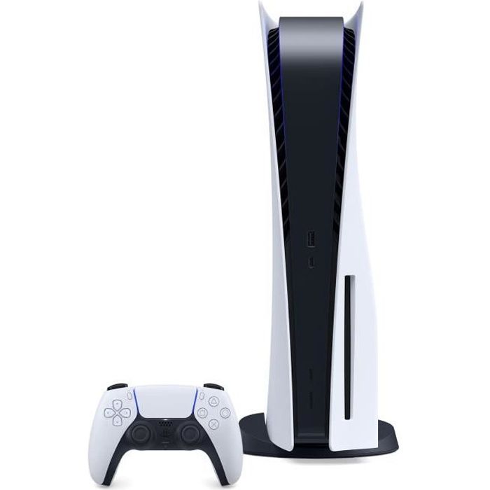 Sony PlayStation 5 Version Standard PS5 Consoles 4K TV Jeux Wifi 6 Super Rapide 825GB SSD avec 1 Manette Sans Fil DualSense Blanc