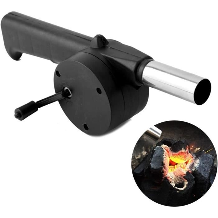 Wailicop Ventilateur Barbecue Manuel, BBQ Fan Air Blower Souffleur Ventilador Barbecue Pour Le Charbon Grils de Outdoor Camping 256