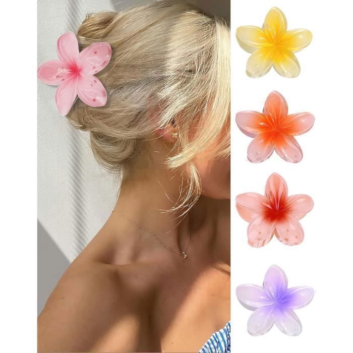 ® Lot de 4 pinces à cheveux en forme de fleur pour cheveux épais et solide - Pinces à cheveux antidérapantes pour[S513]