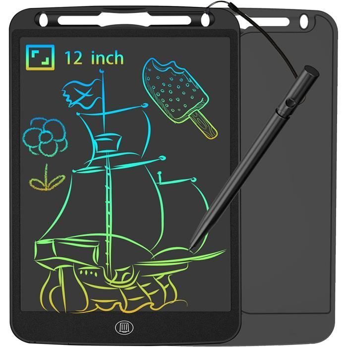 JOEAIS Tablette Enfant Dessin LCD 12 Pouces, Tableau d'écriture Numérique Coloré pour Apprene, Gribouiller et Dessiner, Cadeaux 85
