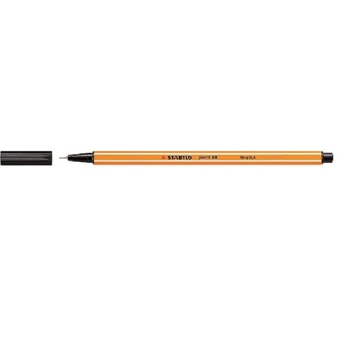 STABILO 3 Stylos Feutre Point 88 - Coloris Noir
