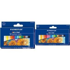 Pastel à l'huile - STAEDTLER - Noris Club - Étui de 16 - Incassable - Couleurs assorties