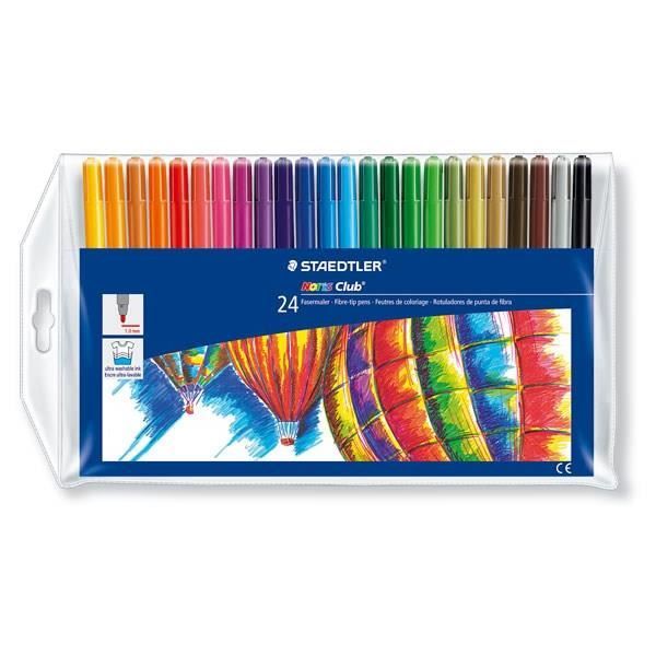 STAEDTLER 24 Feutres Coloriage 1 mm Assortis
