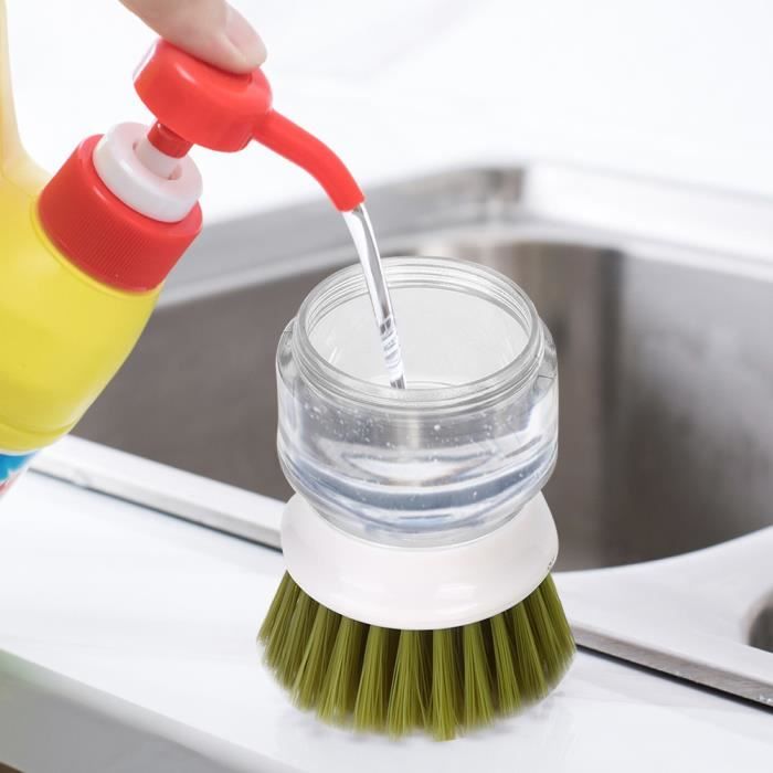 Distributeur de savon Brosse à récurer pour le nettoyage avec un support de rangement -SURENHAP