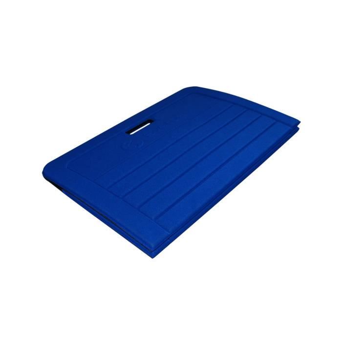 Tapis de pratique avec chaussures - SVELTUS - Pliable bleu 140x60 cm - Lavable et résistant