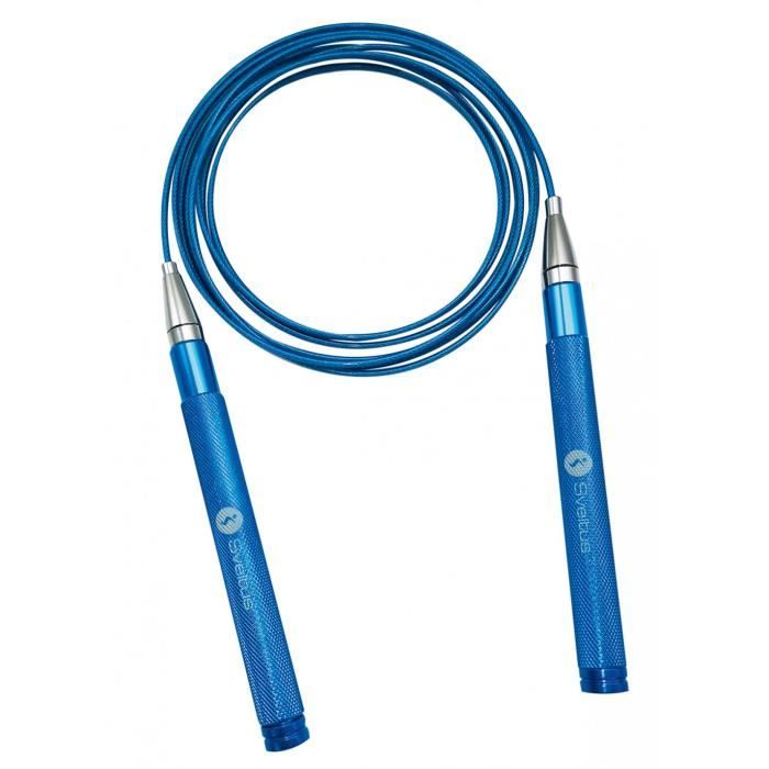 Corde à sauter SVELTUS - Aluminium Pencil - Bleu - Fitness Gymnastique