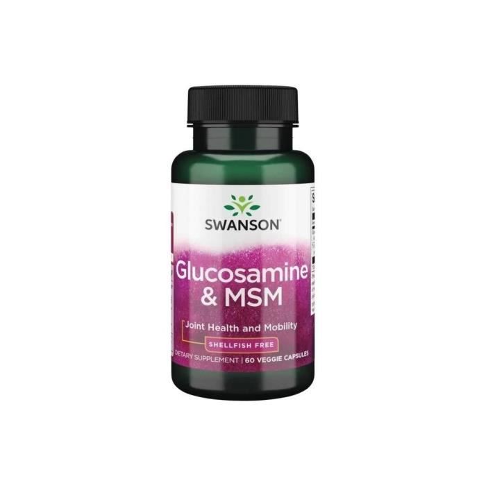 Compléments alimentaires Glucosamine Amp Msm 60 Caps BI7562 , Swanson,