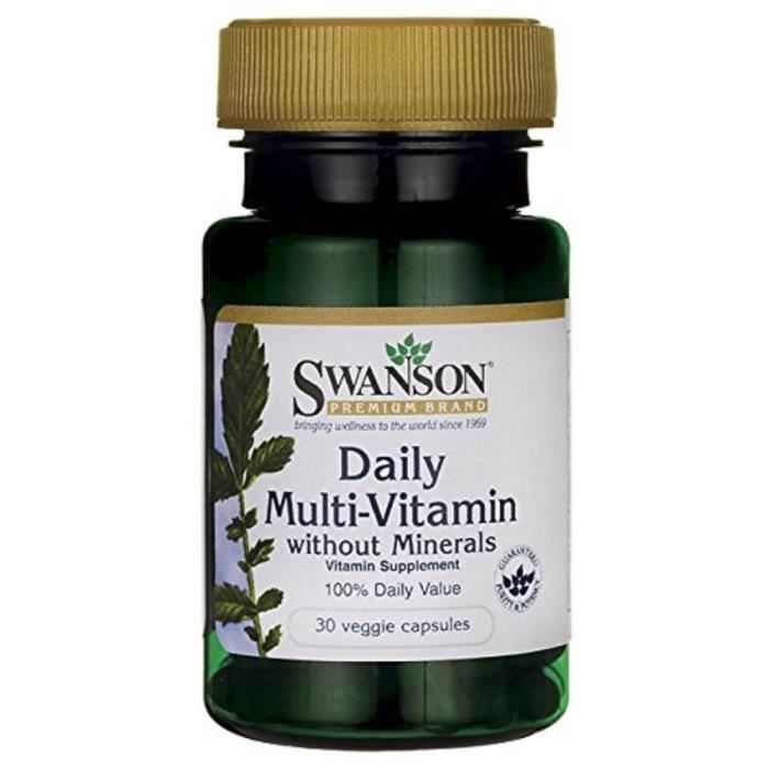 Swanson Daily Multivitamin Without Minenerals 30 Veg Caps
