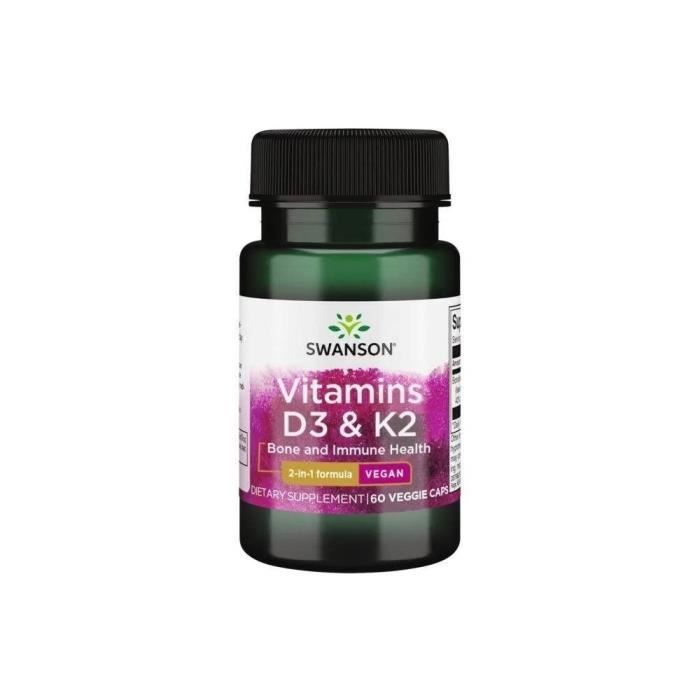 Compléments alimentaires Witamins K2 D3 BI7437 , Swanson,