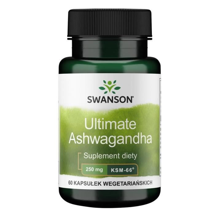 Compléments alimentaires Ashwagandha KSM66 250 MG 60 Caps BI7380 , Swanson,