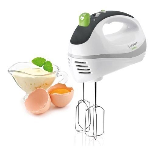 Batteur électrique Taurus Prima de 500W, 5 vitesses + Turbo, 2 types de fouets, 2 accessoires
