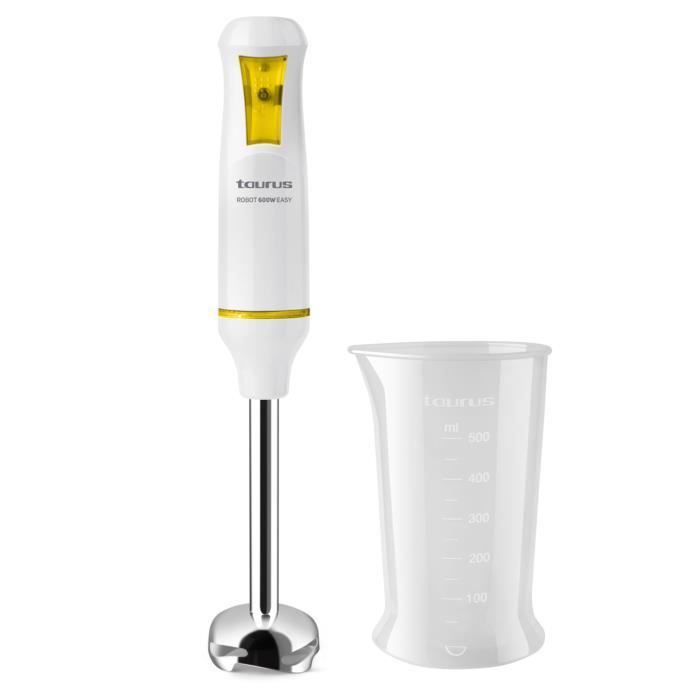 Mixeur plongeant TAURUS Robot 600 Easy Inox - 600W - Bol mesureur 500ml - Anti-éclaboussures