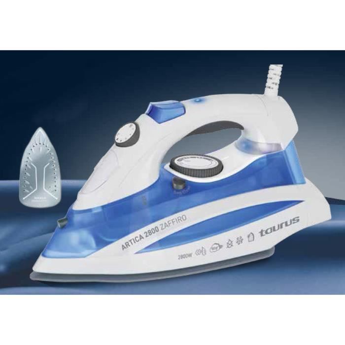 Fer à repasser TAURUS Artica Zaffiro - 2800 W - Blanc et Bleu - Coup vapeur 150 gr/min