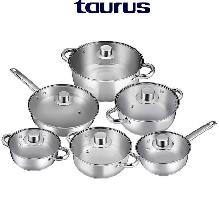 Batterie de cuisine 12 pièces — Malaga Inox New