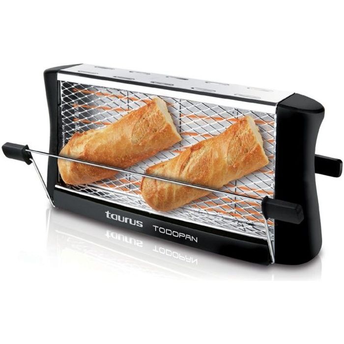 Grille-pain TAURUS Todopan - Noir - S'adapte à tous les types de pains - Puissance 700W