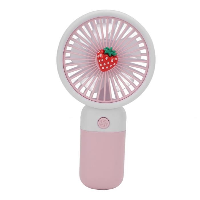 Mini ventilateur Ventilateur portatif dessin animé fraise Look USB charge ventilateur Portable Rechargeable Portable avec