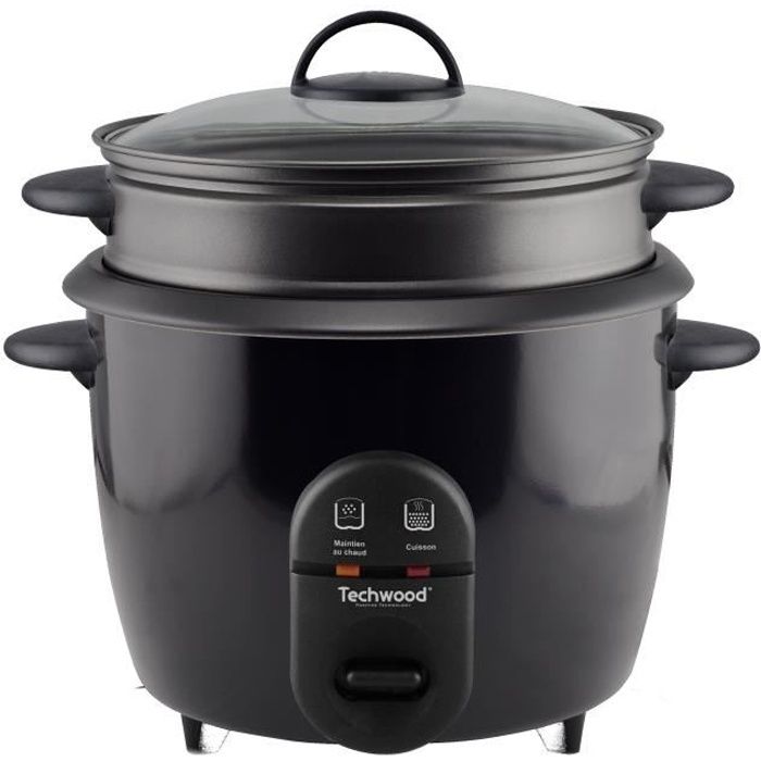 TECHWOOD Cuiseur à riz - TCRV-1826 -  1,8 L - Cuisson vapeur - Noir