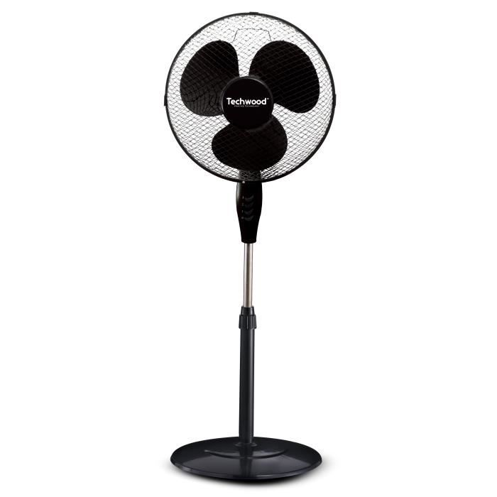 VENTILATEUR 40CM PIED ROND "NOIR"