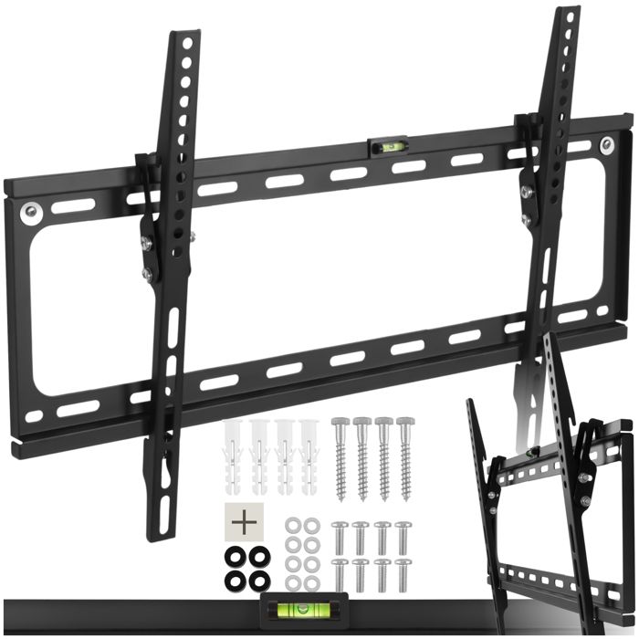 FIXATION TV - TECTAKE - Support TV Mural pour écran 32" à 100" Inclinable
