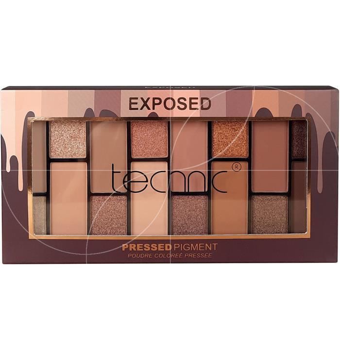 Fard à paupières - TECHNIC - Exposed Palette - 16 teintes - Couleur Rose - Non waterproof