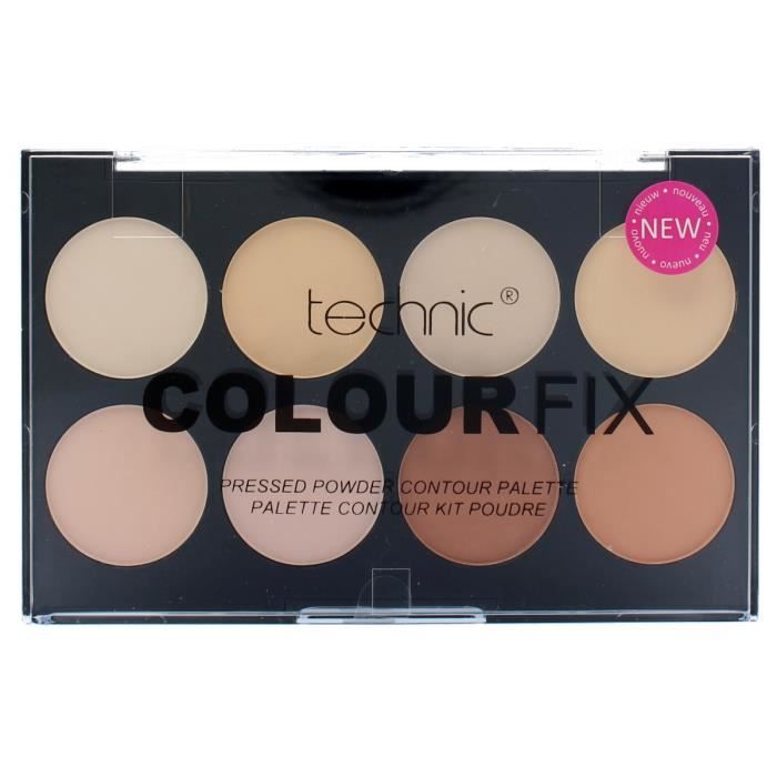 Palette Pour Contours Poudre Compacte 8 Couleurs Technic Colour Fix