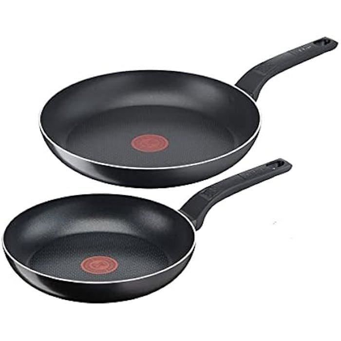 Lot de poêles - TEFAL - Easy Cook & Clean - 24/28 cm - Revêtement antiadhésif - Thermo-Signal™