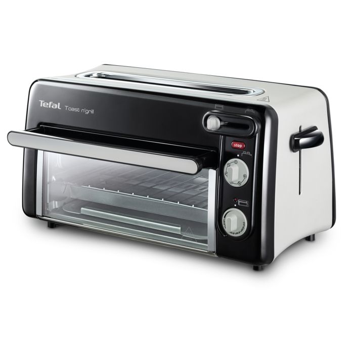 TEFAL Grille-pain et mini-four, Acier inoxydable, 6 niveaux de dorage, Température du grill jusqu'à 210°C, Toast N Grill TL600830