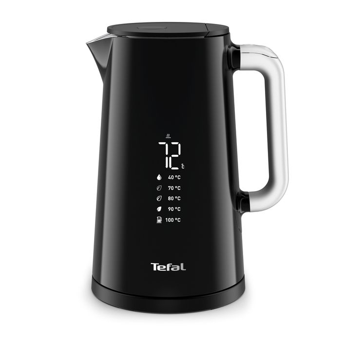 TEFAL KO850810 Smart'n Light Bouilloire électrique, 1,7 L, Écran numérique, 5 températures, Maintien au chaud 30 min, Intérieur inox