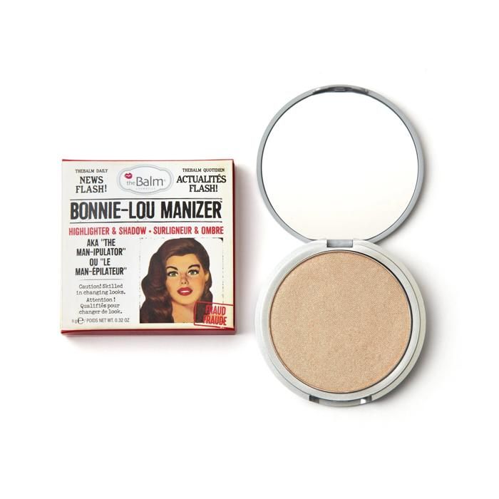 Poudre Enlumineur - The Balm - Bonnie Lou Manizer - Rose doré - 2-en-1 - Blush et Ombre à Paupières