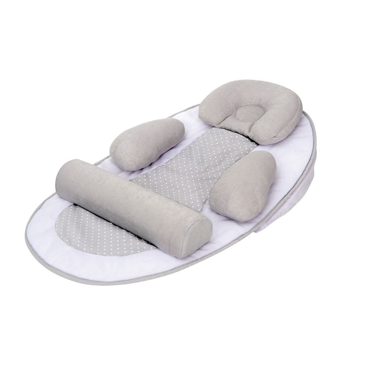 TINÉO - Cocon De Sommeil Bébé, Cale Bébé, Plan Incliné 10°, Évolutif, Ajustable, Amovible, 0-3 mois, Cale Tête Bébé, 58x40cm