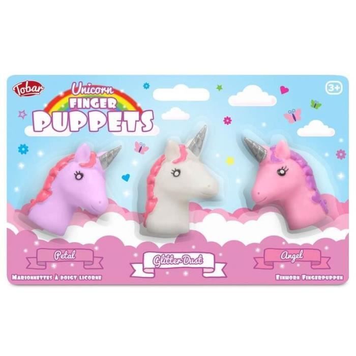 Ensemble de marionnettes à doigt Licorne