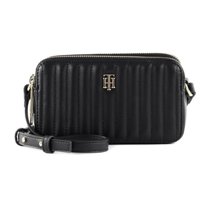 TOMMY HILFIGER TH Timeless Camera Bag Quilted Black [187541] -  sac à épaule bandoulière sacoche