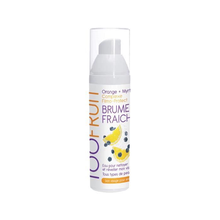 Toofruit Brume Fraîche Eau Nettoyante Orange Myrtille 100ml