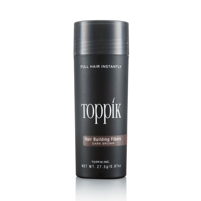 Fibres Capillaires - TOPPIK - Marron Foncé - 27,5 g - Densifiantes - Résistantes à l'eau