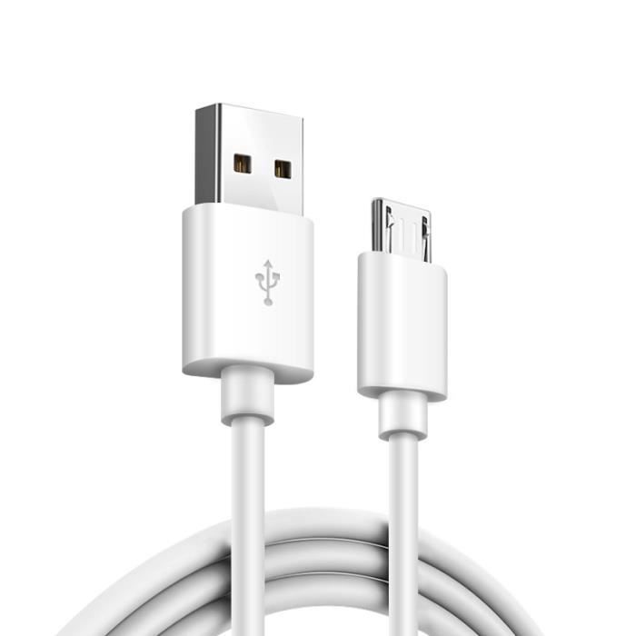 Chargeur pour Samsung Galaxy J3 (2016) / J5 (2016) / J7 (2016) Cable Micro USB Data Synchro Blanc 1m