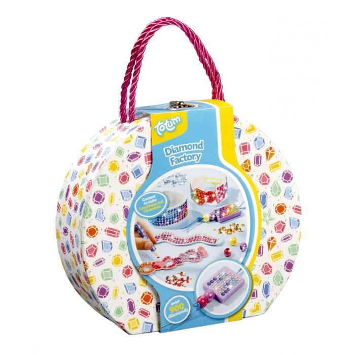 Jeu créatif Totum Diamond Factory pour filles - 8 pièces - bracelets et breloques - à partir de 5 ans