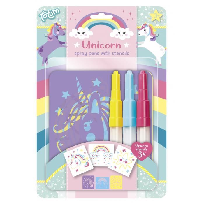 Stylos vaporisateurs Totum Unicorn - 6 pièces junior - Blanc/Multicolore - A partir de 4 ans