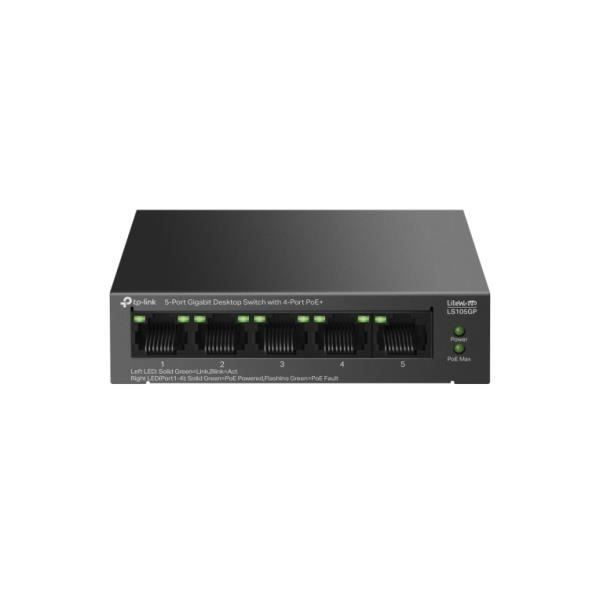 Switch TP-LINK LiteWave LS105GP - 5 ports Gigabit Ethernet non géré - Alimentation via Ethernet (PoE)