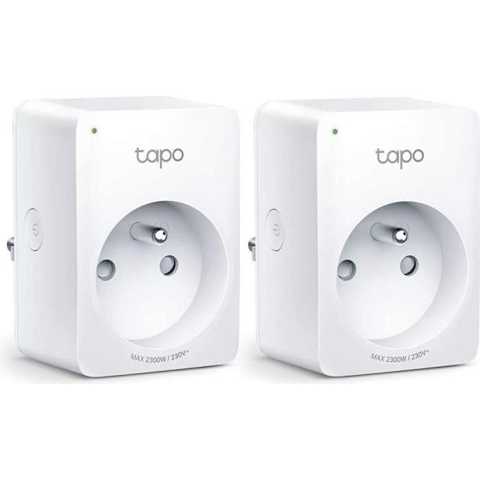 TP-Link Tapo Prise Connectée WiFi, compatible avec Alexa et Google Home, Commande Vocale, Contrôler à distance, Tapo P100(2-pack)