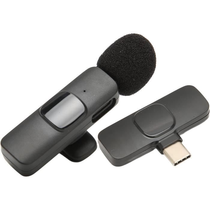 Microphone Lavalier Sans Fil Usb C, Clip Sans Fil Sur Microphone Afh K8 Stable Pour Téléphone[H5045]