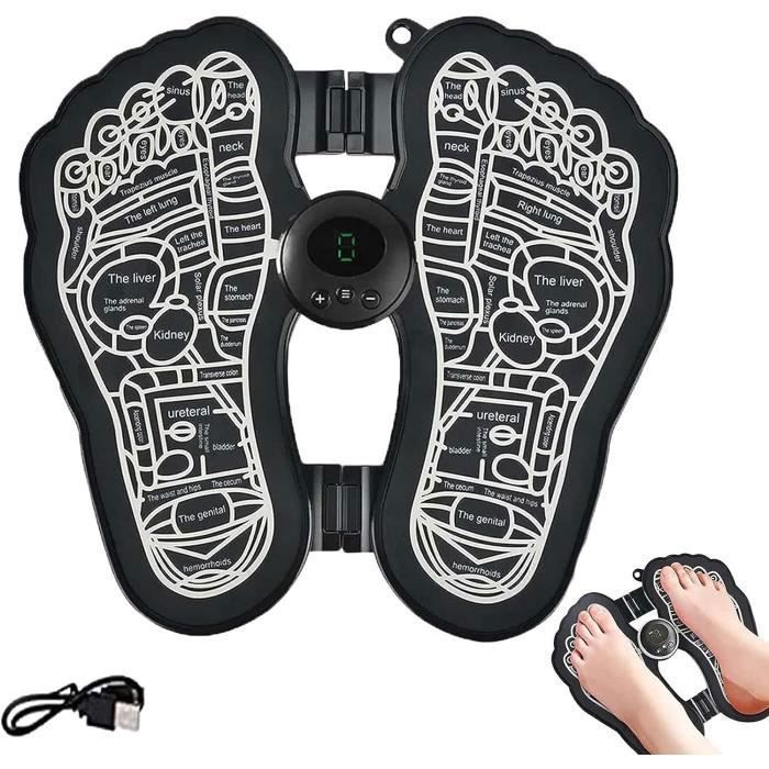 Masseur De Pieds Électrique Ems, Coussinets De Massage Des Pieds Pliables, Outil De Massage De Soulagement Des Pieds Pour Hom[H1766]