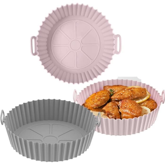 Moule Silicone Air Fryer, Friteuse Airfryer, 2 Pièce Air Fryer Moule, Panier Friteuse En Silicone, Air Doublure De Four À Fri[H437]