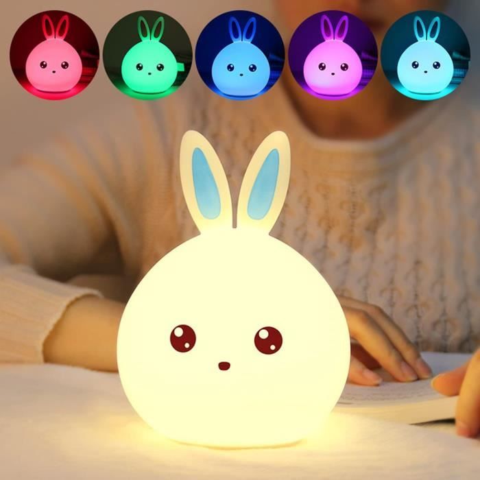 Veilleuse Led,Veilleuse Lampe De Chevet Night Light Enfants, Recharge Usb, De Chevet Jouet Deco Chambre Soirée Cadeau Noël (B[T2570]