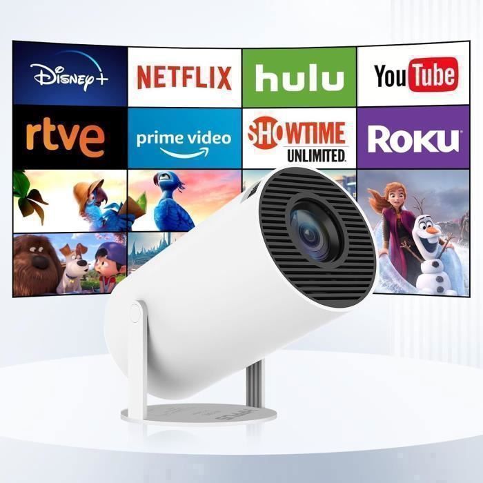 Android 11.0 Mini Videoprojecteur 4K, Retroprojecteur Portable Wifi 5G-2.4G Bluetooth, Projecteur Video Avec Retournement À 1[u61]