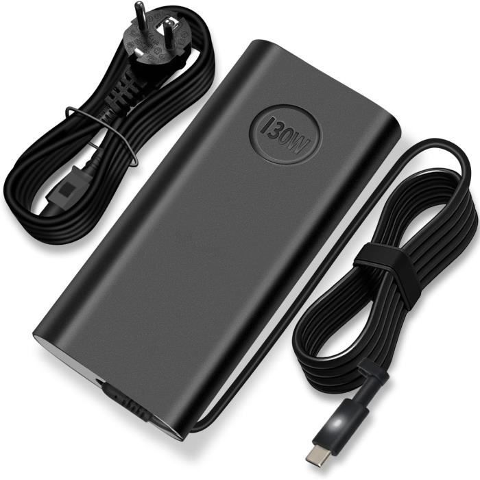 130W Usb C Chargeur Pour Dell Xps 15 17 2In1 9575 9500 9700 Precision 5530 2In1 5550 5750 3560 3551 3550 Latitude 7410 7310 7[D1219]