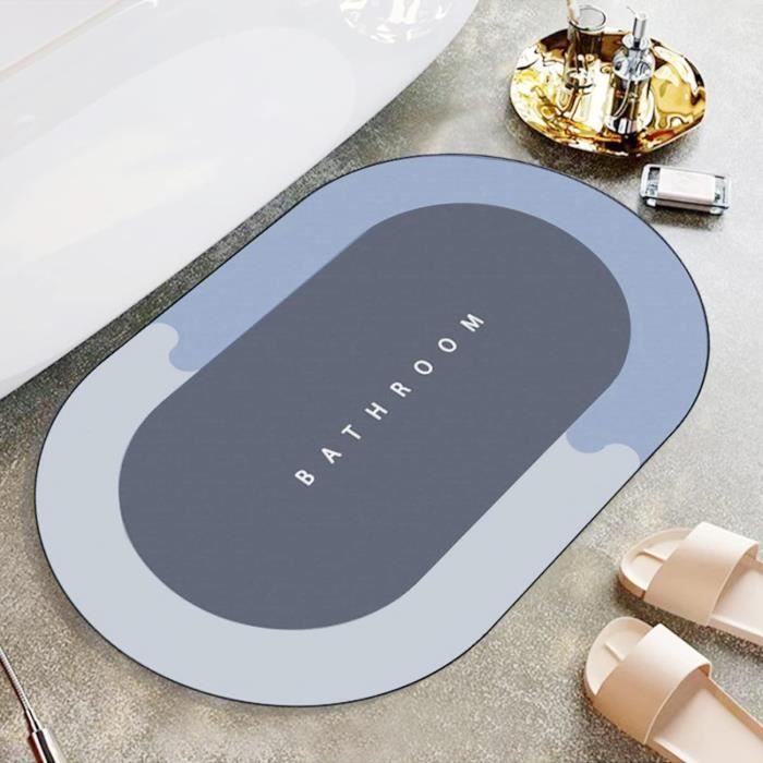 Tapis De Bain Absorbant, 40X60 Cm Tapis De Bain Antidérapant Tapis En Microfibre Douce Et Lavable Tapis Salle De Bain À Sécha[m3732]